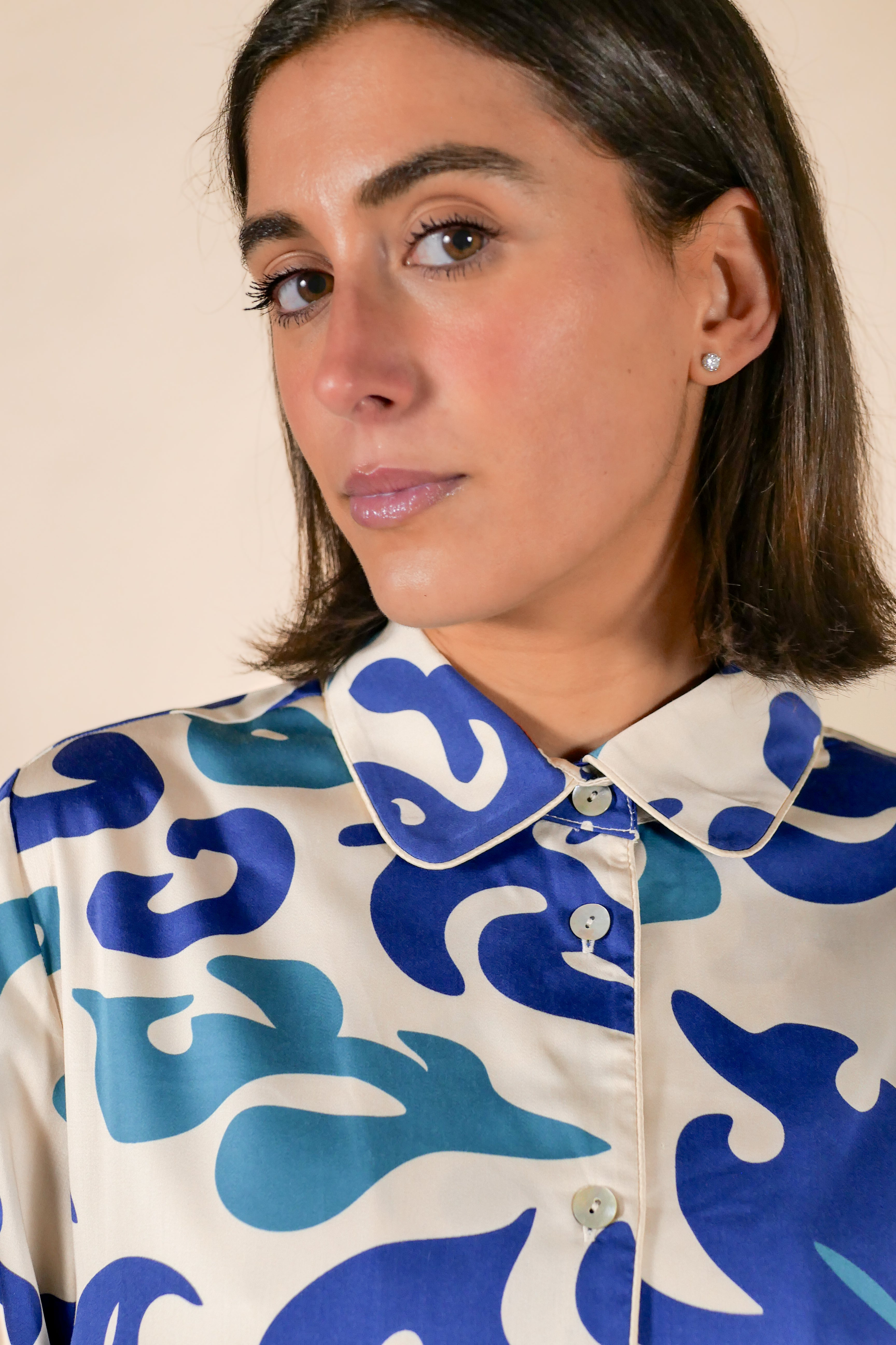 Womens 100% Bamboo Midweight Lounge Set - Ivory Thalassa