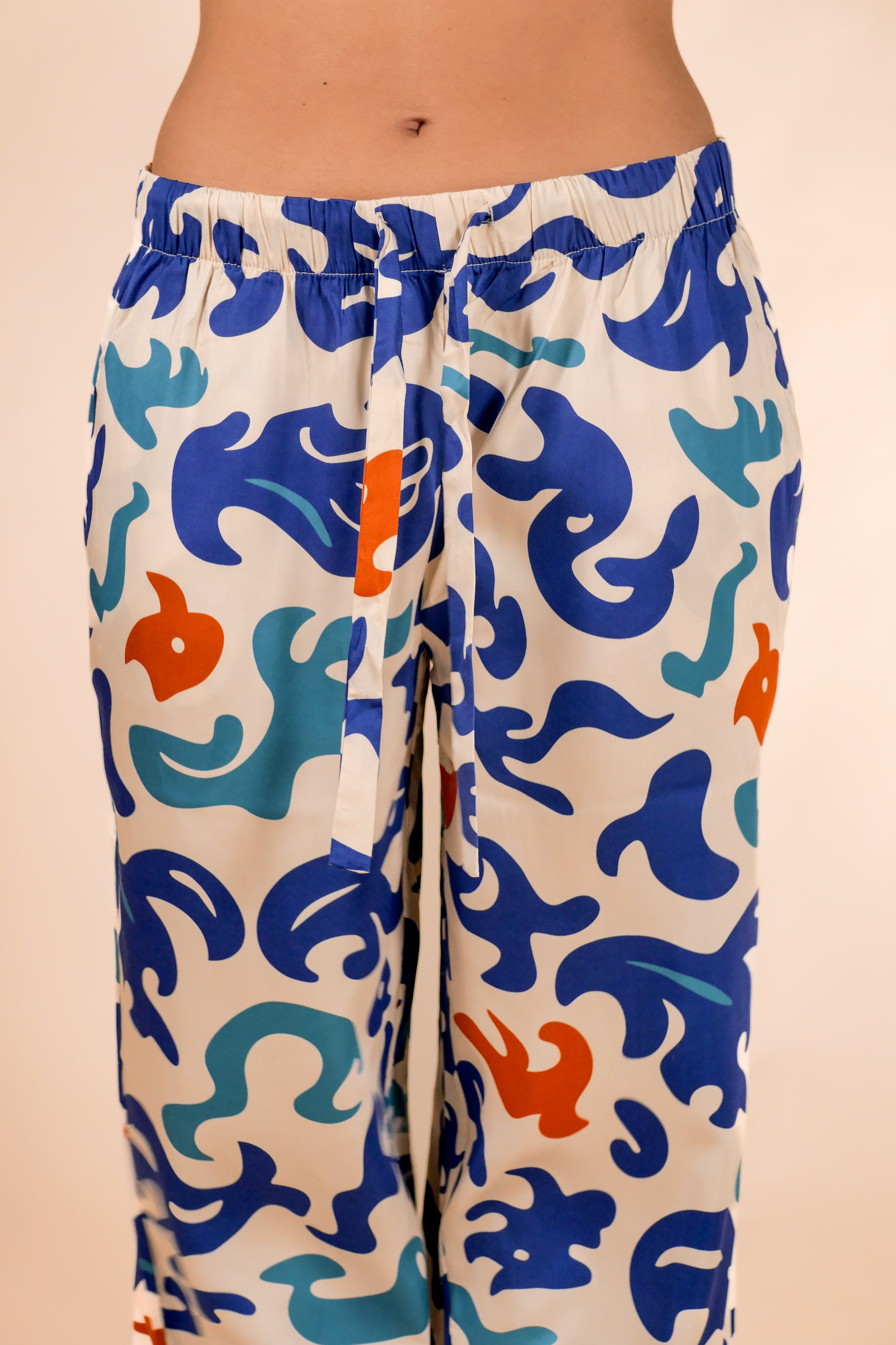 Womens 100% Bamboo Midweight Lounge Set - Ivory Thalassa