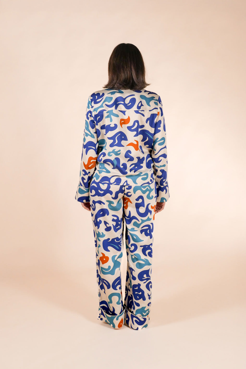 Womens 100% Bamboo Midweight Lounge Set - Ivory Thalassa