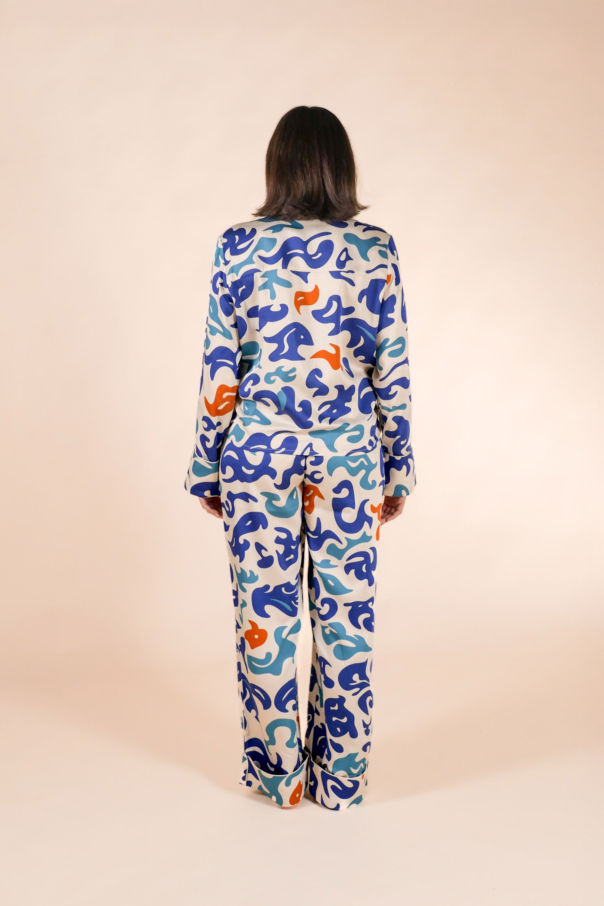 Womens 100% Bamboo Midweight Lounge Set - Ivory Thalassa