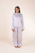 Womens 100% Bamboo Midweight Lounge Set - Lily Lavender